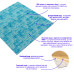 Самоклеющаяся декоративная 3D панель под кирпич голубой мрамор