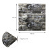 Самоклеюча декоративна 3D панель під чорну цеглу графіті 700х770х6мм (027) SW-00000077