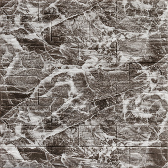 Самоклеюча декоративна 3D панель камінь Сіра рвана цегла700х770х5мм (158) SW-00000487