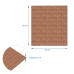 Самоклеющаяся декоративная 3D панель под коричневый кирпич 700x770x5мм
