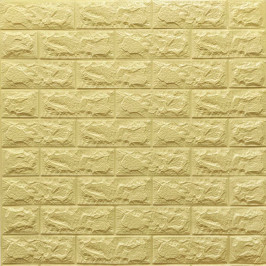 Самоклеюча декоративна 3D панель жовто-пісочна цегла 700x770x7мм (009-7) SW-00000046