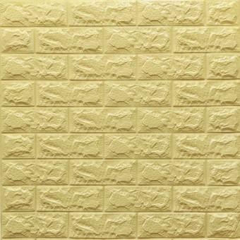Самоклеющаяся 3D панель желто-песочный кирпич 700x770x7мм (9-7) (SW-00000046)