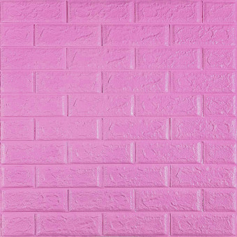 3D панель самоклеюча 700х770х3мм цегла Пурпурна (014-3) SW-00000863