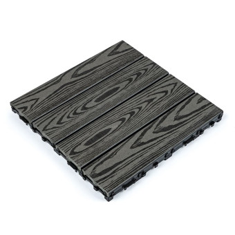 Композитная плитка ДПК 300х300х23мм Антрацит (D) SW-00001708