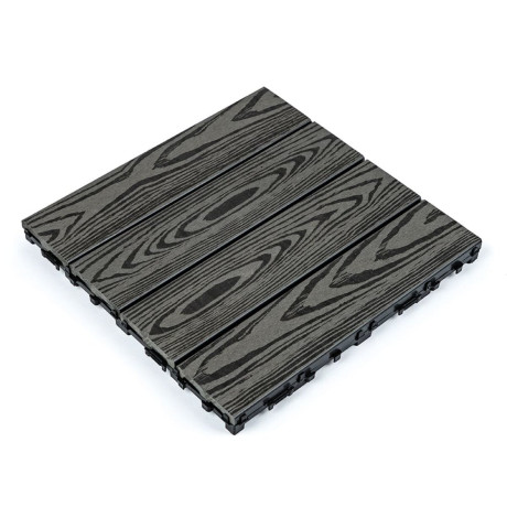 Композитная плитка ДПК 300х300х23мм Антрацит (D) SW-00001708