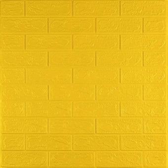 Декоративна 3D панель самоклейка жовта цегла 700х770х3мм (010-3) SW-00001894