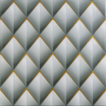 Панель стінова 3D 675х675х6мм Ромб сірий SW-00001986