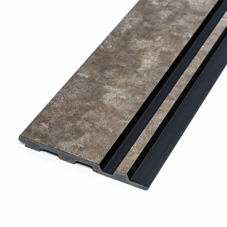 Рейка декоративна PS 2900х115х12мм Сіро-коричневий із золотими вкрапленнями SW-00002138