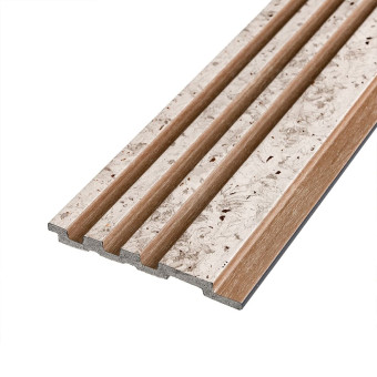 Рейка декоративная PS 2900х118х11мм Светлый мрамор с золотыми вкраплениями SW-00002141-