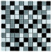 Мозаика из декоративного стекла 298х298х4,5мм Чёрно-серая SW-00002369