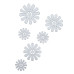 Зеркальный декор акриловый самоклеющийся Цветы серебро, 6шт (D) SW-00002519