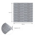 Самоклеюча декоративна 3D панель кладка срібло 770х700х5 мм (034) SW-00000217