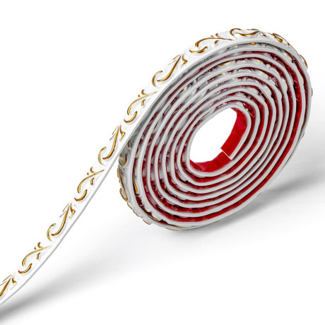 Молдинг 4950х20х7 мм Білий із золотом SW-00002678