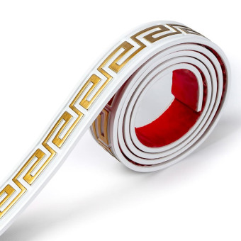 Молдинг 3000х50х6 мм Білий із золотом SW-00002688 Молдинг 3000х50х6 мм Білий із золотом SW-00002688