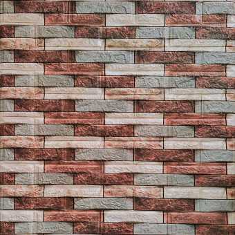 Декоративная 3D панель 700х770х3мм Коричневый кирпич песчаник (340) SW-00000531