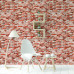Декоративна 3D панель самоклейка під цеглу Червоно-Біла 700х770х4мм (341) SW-00000533