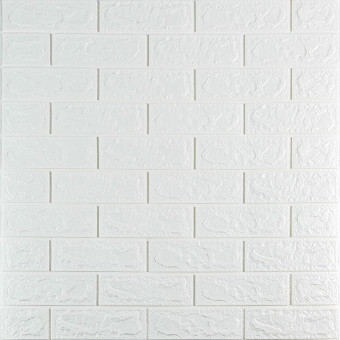 3D панель самоклеющаяся 690х780х5мм кирпич Белый (001-5) SW-00000029
