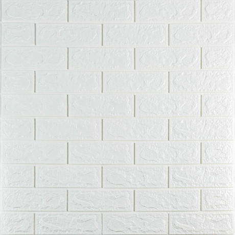 Самоклеющаяся декоративная 3D панель под белый кирпич