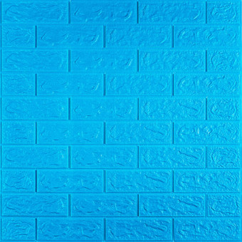 Декоративна 3D панель самоклейка під цеглу Синій 700х770х5мм (003-5) SW-00000154