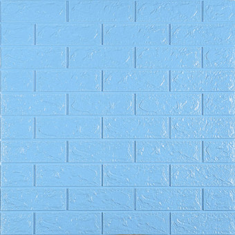 3D панель самоклеющаяся 700x770x5мм кирпич Голубой (005-5) SW-00000297
