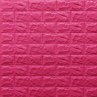 Самоклеющаяся 3D панель под темно-розовый кирпич 700x770x7мм (6-7) (SW-00000061)