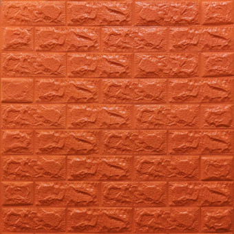 Самоклеющаяся 3D панель под оранжевый кирпич 700x770x7мм (7-7) (SW-00000056)