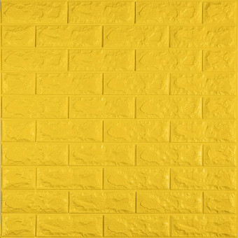 Самоклеющаяся 3D панель под желтый кирпич 700x770x7мм (10-7) (SW-00000049)