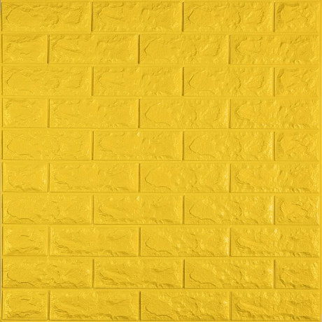 Самоклеющаяся декоративная 3D панель под желтый кирпич