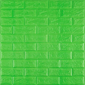 Самоклеющаяся 3D панель под зеленый кирпич 700x770x5мм (13-5) (SW-00000149)