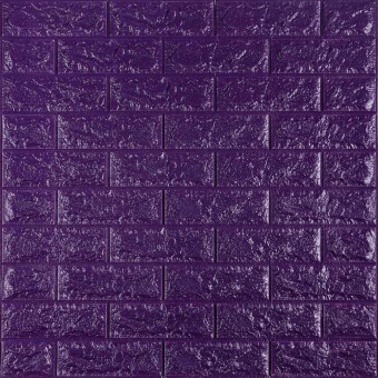 Самоклеющаяся 3D панель под фиолетовый кирпич 700x770x7мм (16-7) (SW-00000062)