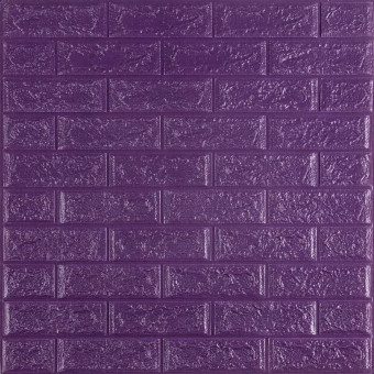 Самоклеющаяся 3D панель под фиолетовый кирпич 700x770x5мм (16-5) (SW-00000150)