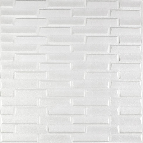 Самоклеюча декоративна 3D панель біла кладка 770х700х5 мм (031) SW-00000167