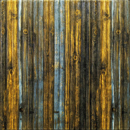 Самоклеюча декоративна 3D панель бамбук сіро-коричневий 700x700x8.5мм (075) SW-00000088