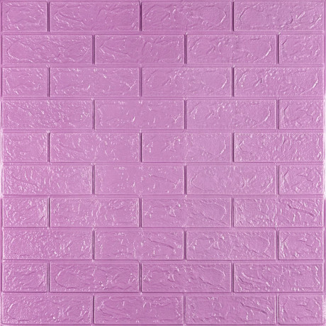 Самоклеющаяся 3D панель под светло-фиолетовый кирпич