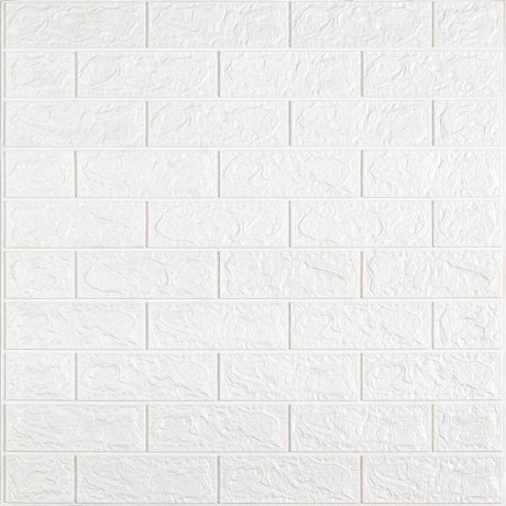 Самоклеющаяся декоративная 3D панель под белый кирпич