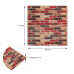 Самоклеюча декоративна 3D панель під бежево-коричневу цеглу катеринослав 700х770х3мм (047-3) SW-00000695