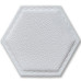 Декоративный самоклеящийся шестиугольник под кожу белый 200x230х8мм