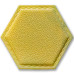 Декоративный самоклеящийся шестиугольник под кожу темно-желтый 200x230х8мм