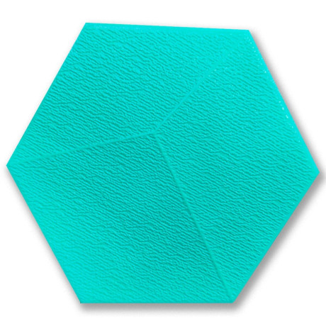 Декоративний самоклеючий шестикутник 3D блакитний 200x230мм (1105) SW-00000745