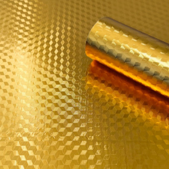 Самоклеящаяся пленка 3D кубы золото 0,40х10м (SW-00000792)