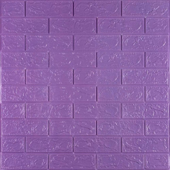 Самоклеющаяся 3D панель под кирпич пурпурный 700x770x3мм (14-3) (SW-00000863)