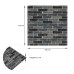Декоративна 3D панель самоклейка під цеглу чорно-синій Катеринославський 700х770х5мм (342) SW-00000879